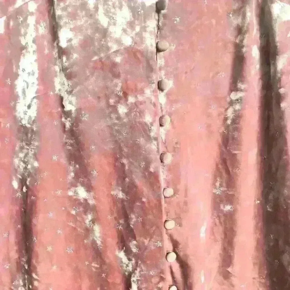 NEW! Topshop Pink Velvet Star Glitter Slip Dress - Picture 3 of 5